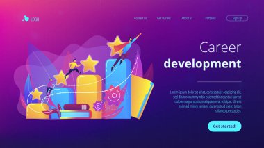 Kariyer geliştirme konsepti iniş sayfası.