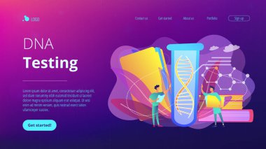 Genetik test konsepti iniş sayfası.