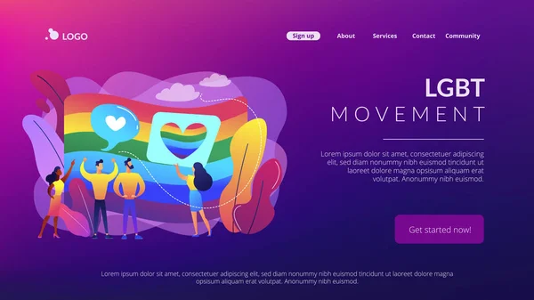 Sexualidade e identidade de gênero conceito landing page . — Vetor de Stock