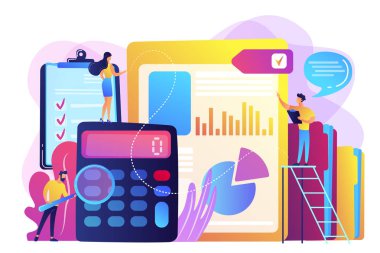 Denetim hizmet kavramı vektör çizim.