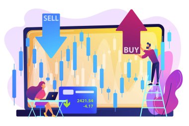 Borsa kavramı vektör çizim.