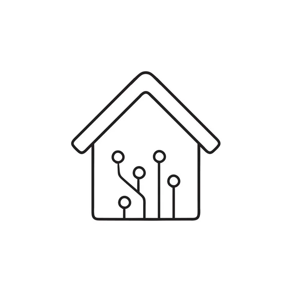 Home automation hand drawn outline doodle icon. — Stock Vector