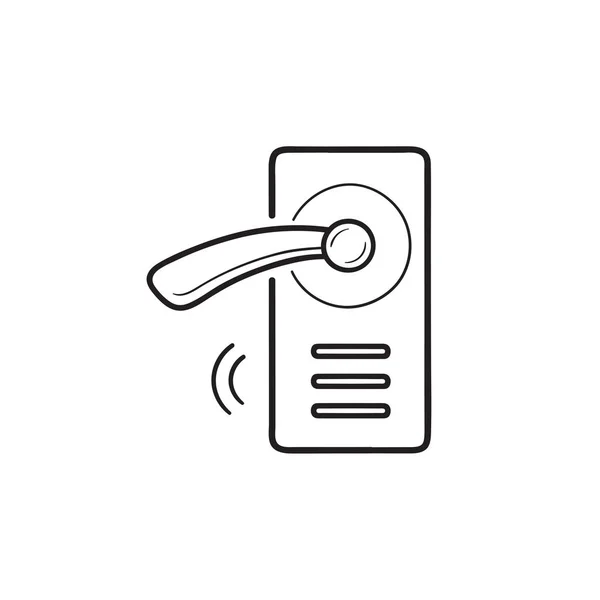 Wireless door lock hand drawn outline doodle icon. — Stock Vector