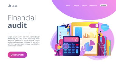 Denetim hizmeti konsepti iniş sayfası.