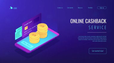 Para transferi izometrik 3d açılış sayfası.