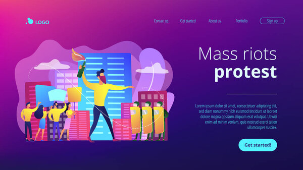 Mass demonstration concept landing page.