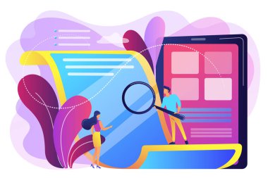 Elektronik kağıt kavramı vektör çizim.