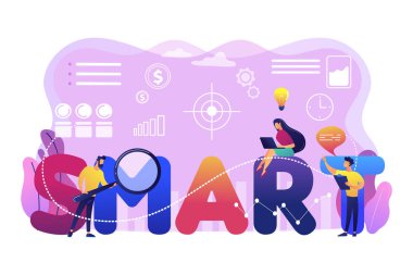 Akıllı hedefleri kavramı vektör çizim.