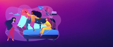 Pijama partisi konsept afişi başlığı.