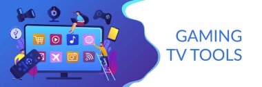Akıllı Tv aksesuarları kavramı banner başlığı.