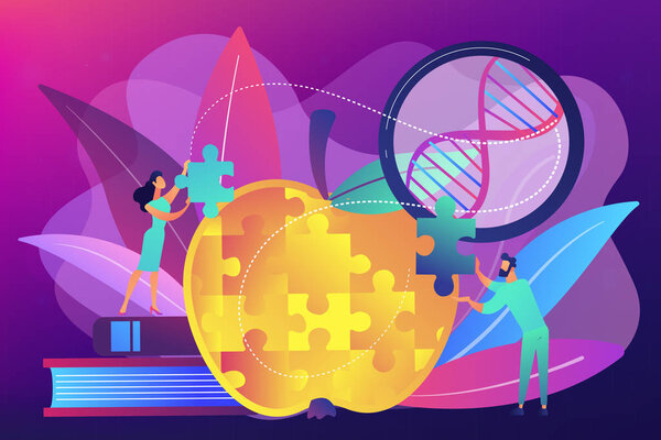 Генетически модифицированная концептуальная векторная иллюстрация
.