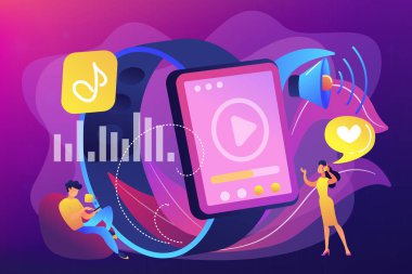 SmartWatch oyuncu kavramı vektör çizim.