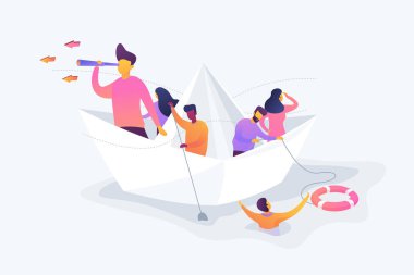 Liderlik vektör yaratıcı konsept illüstrasyon.