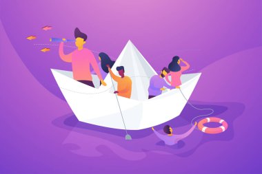 Liderlik vektör yaratıcı konsept illüstrasyon.