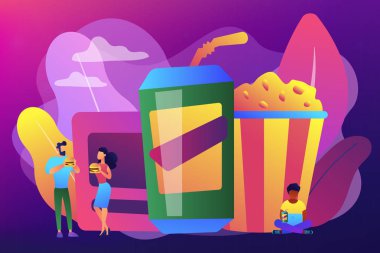 Atıştırma kesintisiz kavramı vektör çizim.