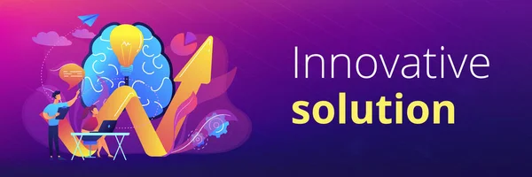 Solution innovante concept bannière en-tête . — Image vectorielle