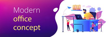 Fitness odaklı çalışma alanı kavramı banner başlığı.