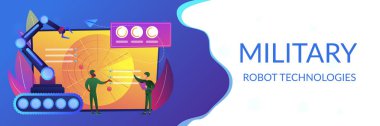 Askeri robot kavramı banner başlığı.