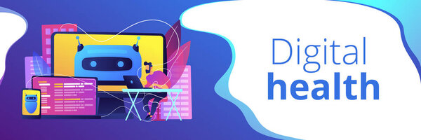 Digital wellbeing concept banner header.