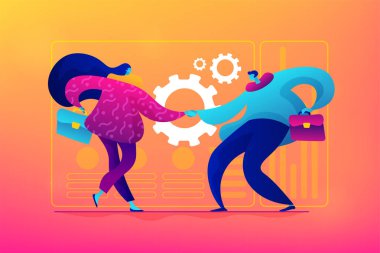 Ortaklık konsepti vektör çizimi.