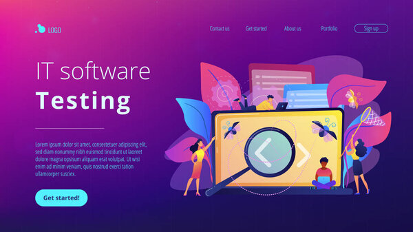 Software testing it concept vector illustration