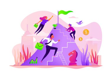 Kariyer büyüme kavramı vektör çizim.