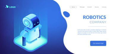 Robotik teknoloji isometric3d açılış sayfası.