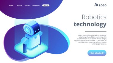 Robotik teknoloji isometric3d açılış sayfası.