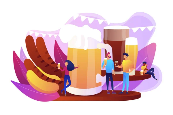 Beer fest concept vector illustratie. — Stockvector