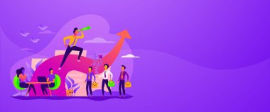 Liderlik web pankartı kavramı.