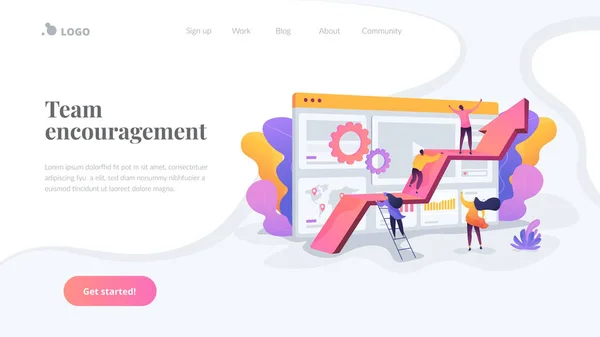 Modelo de landing page de motivação . —  Vetores de Stock