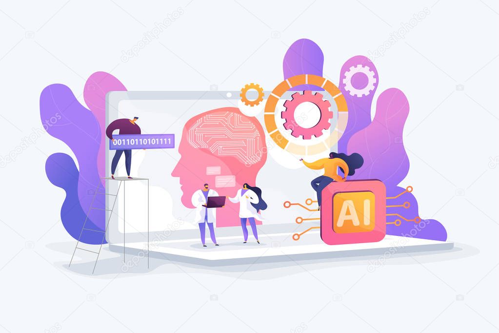 Artificial intelligence concept vector illustration.