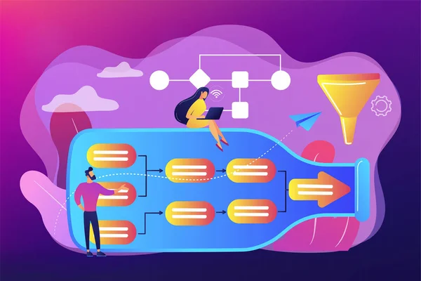 Knelpunt analyse concept vectorillustratie. — Stockvector