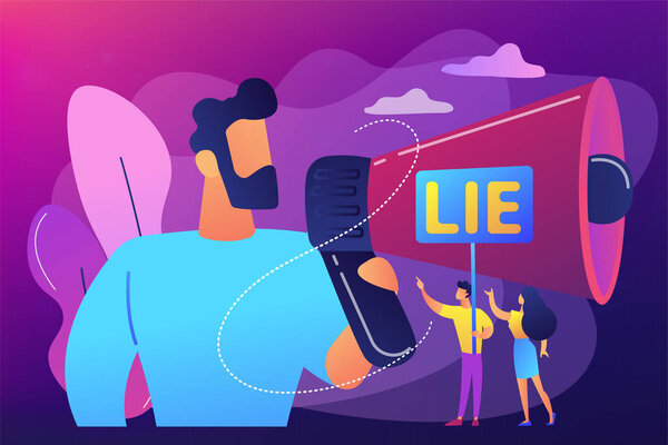 Cheating concept vector illustration.