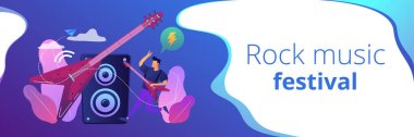 Rock müzik konsepti başlığı.