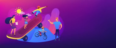 Ekstrem kamp konsepti afişi başlığı.