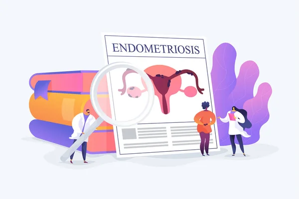 Endometriosis concepto vector ilustración — Archivo Imágenes Vectoriales