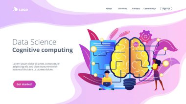 Yapay zeka kavramı iniş sayfası.