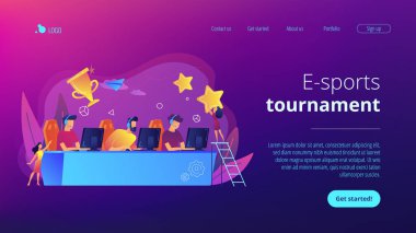E-spor turnuva kavramı açılış sayfası.