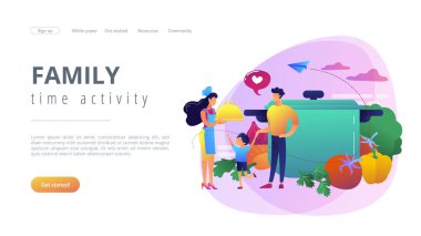 Ev yemeği konsepti iniş sayfası.