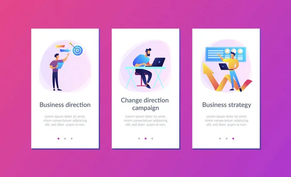 Geschäftsrichtung App-Schnittstelle Vorlage. — Stockvektor