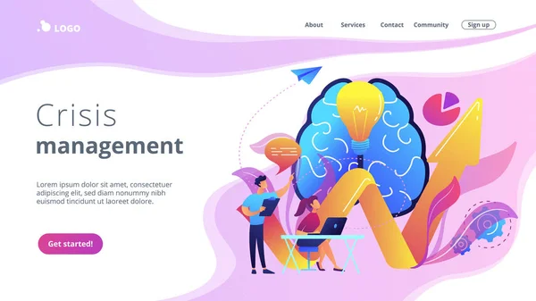 Innovatives Lösungskonzept Landing Page. — Stockvektor