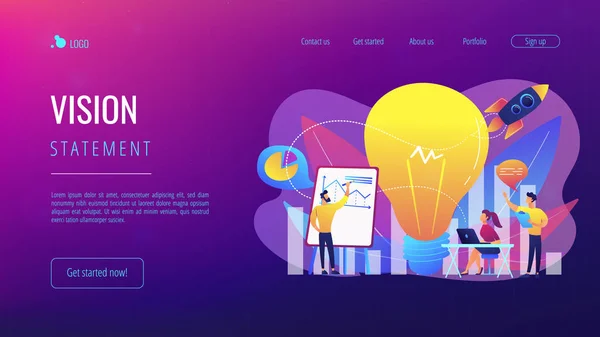 Vision Statement Konzept Landing Page. — Stockvektor