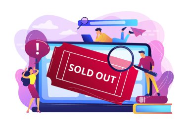 Sold-out event concept vector illustration. clipart