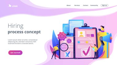 Çalışan konsepti iniş sayfası işe alınıyor.