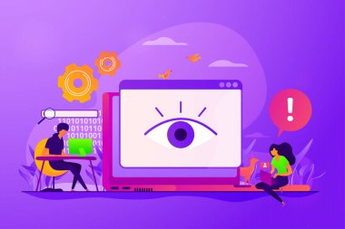 Cyberstalking kavramı vektör çizim