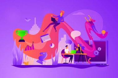 İş akışı kavramı vektör çizim.