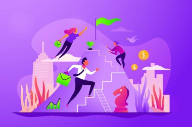 Kariyer büyüme kavramı vektör çizim.