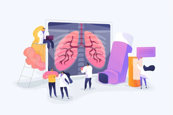 Ilustração do conceito de doença pulmonar obstrutiva crônica — Vetor de Stock