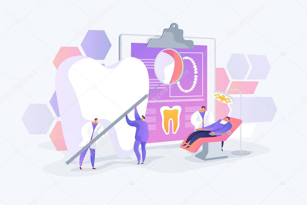 Private dentistry concept vector illustration
